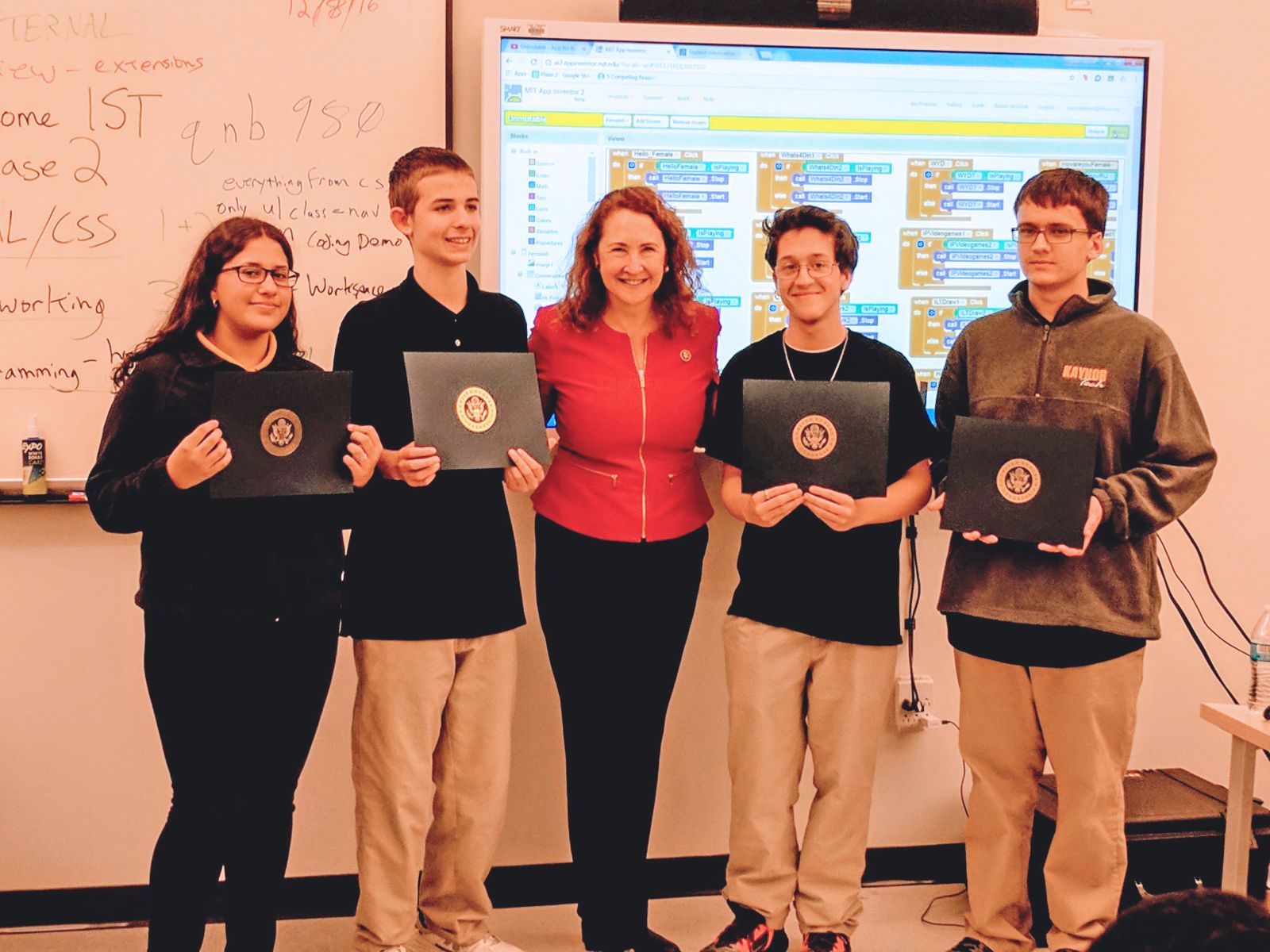 Rep. Esty Awards Kaynor Tech Students First Prize in District Congressional App Challenge