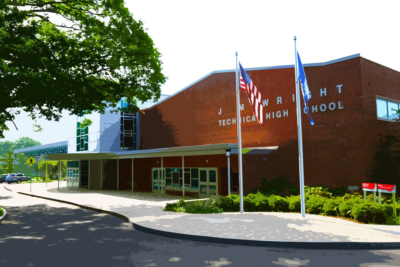 J.M. Wright Technical High School exterior shot