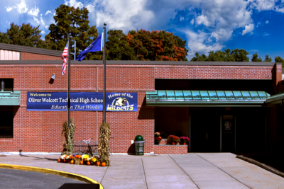 Oliver Wolcott Technical High School exterior shot