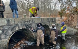 Grasso Tech Bioscience students assessing waterways