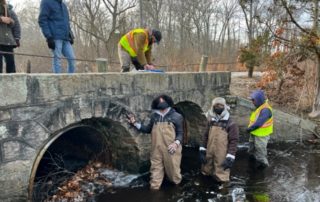 Grasso Tech Bioscience students assessing waterways