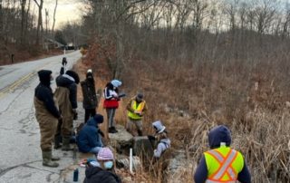 Grasso Tech Bioscience students assessing waterways