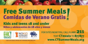 Free summer meals graphic