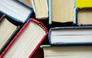 Closeup of antique books