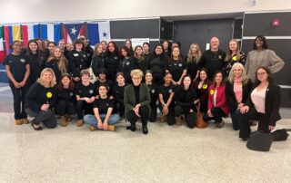 Group of female manufacturing students